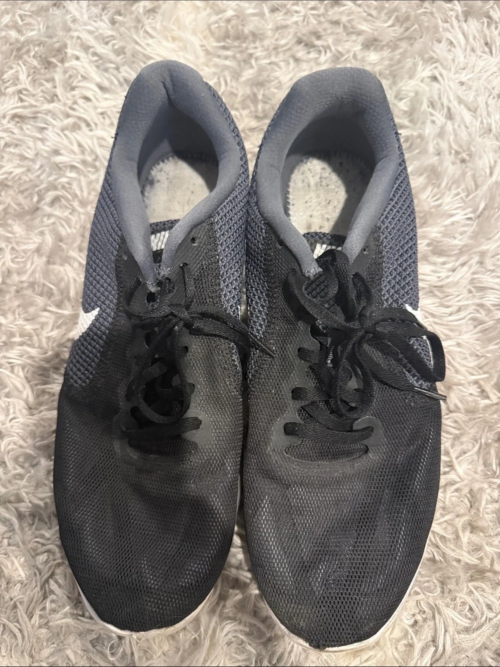 Nike Black & Gray Mesh Sneakers (52)